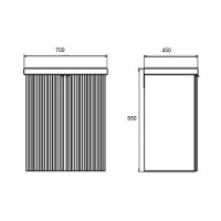 Тумба с раковиной Comfortу Лима, 70П см, подвесная, цвет белый Soft-Touch, 00-00001284 (00-00001284CF)