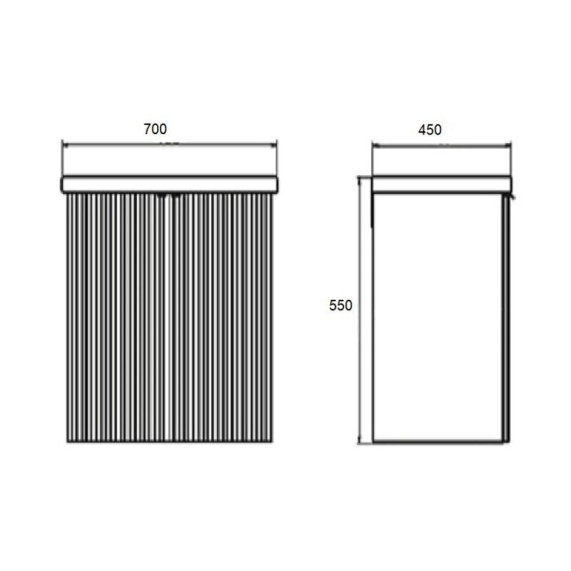 Тумба с раковиной Comfortу Лима, 70П см, подвесная, цвет белый Soft-Touch, 00-00001284 (00-00001284CF)