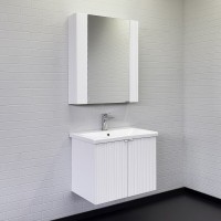 Тумба с раковиной Comfortу Лима, 70П см, подвесная, цвет белый Soft-Touch, 00-00001284 (00-00001284CF)