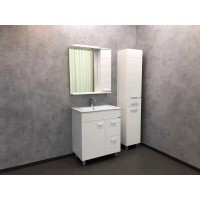 Зеркальный шкаф Comfortу Модена, 75 см, с подсветкой, белый матовый, 00-00001640 (00-00001640CF)