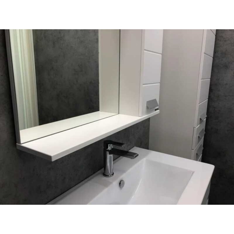 Зеркальный шкаф Comfortу Модена, 75 см, с подсветкой, белый матовый, 00-00001640 (00-00001640CF)