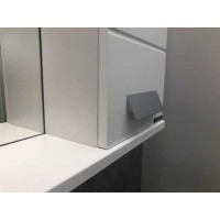 Зеркальный шкаф Comfortу Модена, 75 см, с подсветкой, белый матовый, 00-00001640 (00-00001640CF)