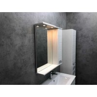 Зеркальный шкаф Comfortу Модена, 75 см, с подсветкой, белый матовый, 00-00001640 (00-00001640CF)