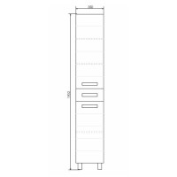 Пенал Comfortу Модена, 35 см, напольный, белый матовый, 00-00001645 (00-00001645CF)