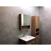 Зеркальный шкаф Comforty Марио, 60 см, дуб темный, 00-00004158 (00-00004158CF)