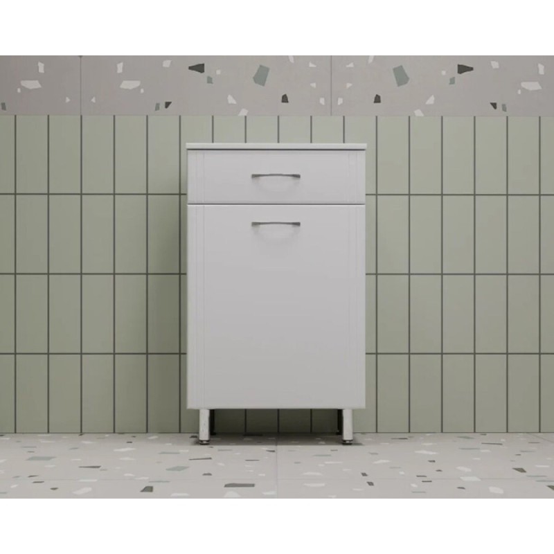 Тумба Style Line Эко Стандарт АА00-000042, ТН500, 50 см, 1 ящик, корзина, белый