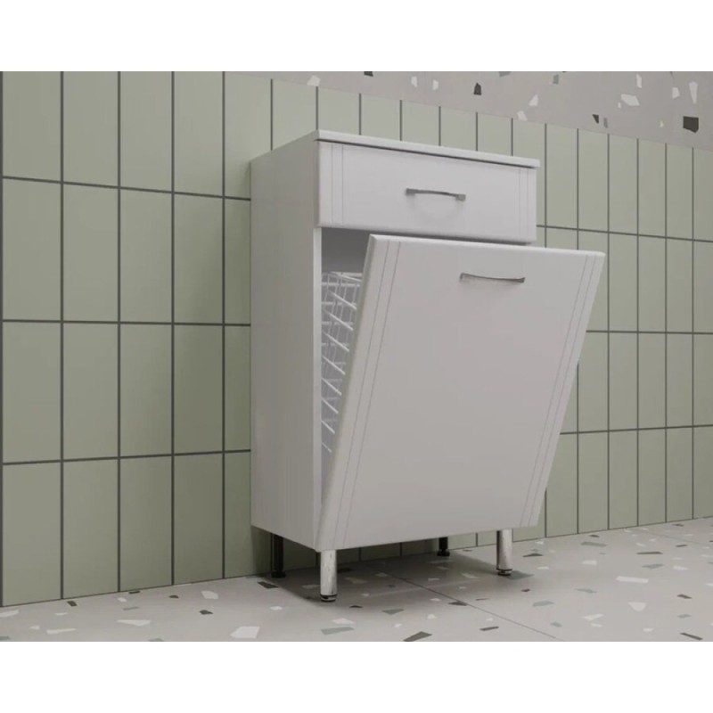 Тумба Style Line Эко Стандарт АА00-000042, ТН500, 50 см, 1 ящик, корзина, белый