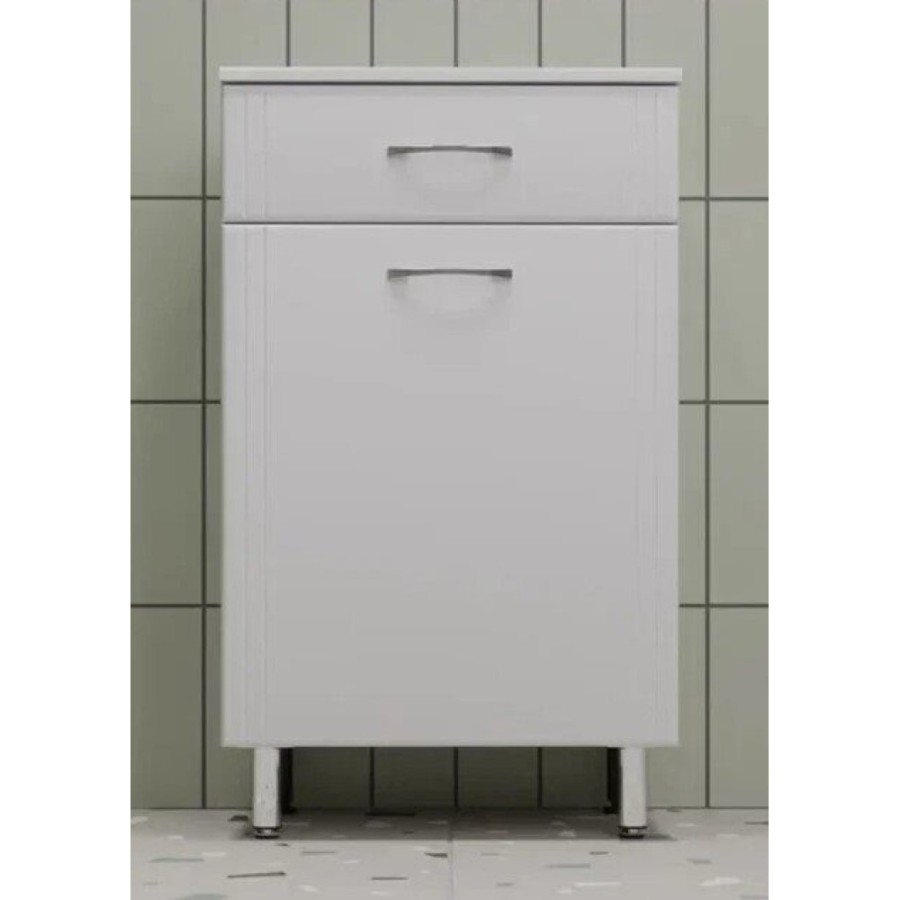 Тумба Style Line Эко Стандарт АА00-000042, ТН500, 50 см, 1 ящик, корзина, белый