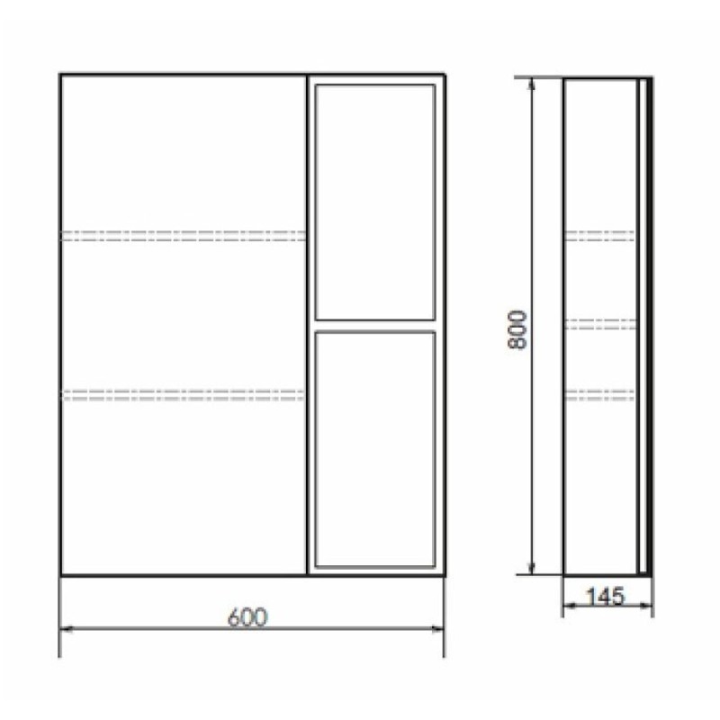 Зеркальный шкаф Comfortу Франкфурт, 60 см, без подсветки, бетон светлый, 00-00004331 (00-00004331CF)