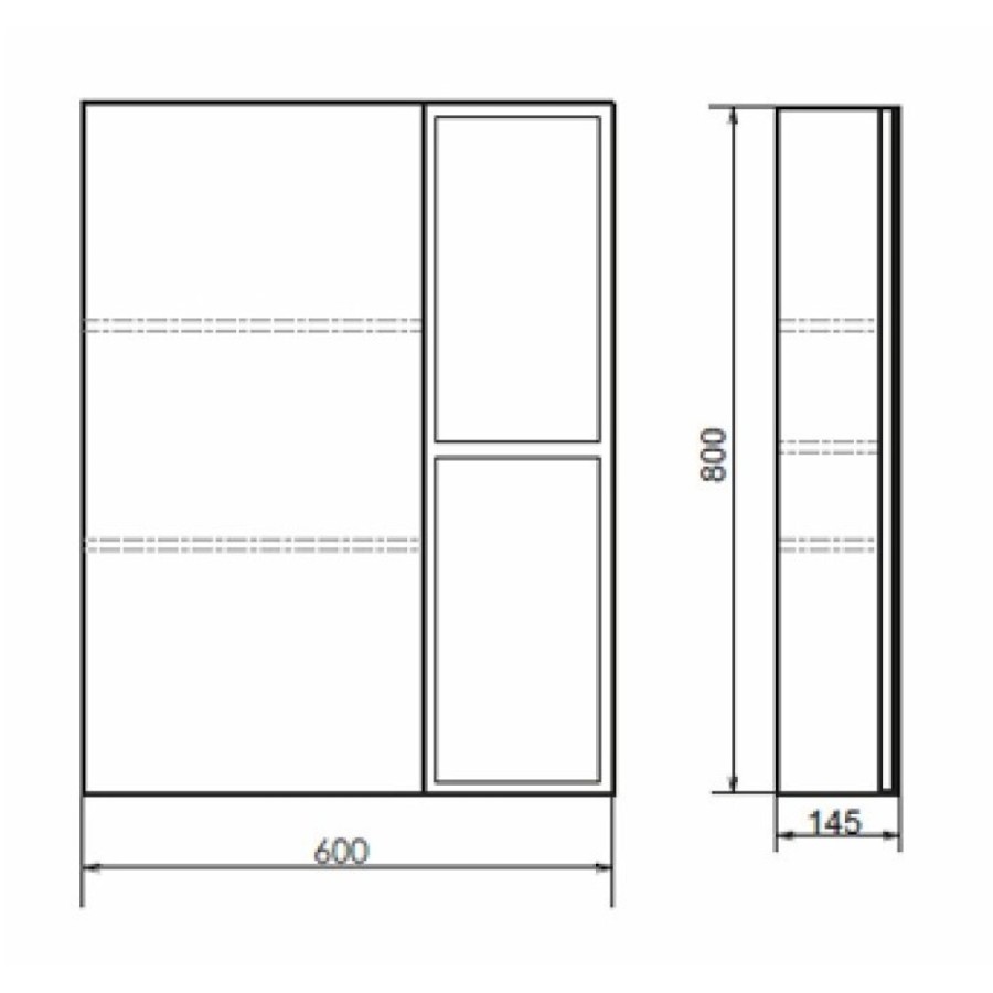 Зеркальный шкаф Comfortу Франкфурт, 60 см, без подсветки, бетон светлый, 00-00004331 (00-00004331CF)