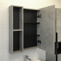 Зеркальный шкаф Comfortу Франкфурт, 60 см, без подсветки, бетон светлый, 00-00004331 (00-00004331CF)