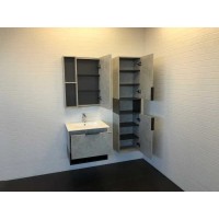 Зеркальный шкаф Comfortу Франкфурт, 60 см, без подсветки, бетон светлый, 00-00004331 (00-00004331CF)