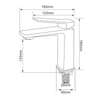 Смеситель Comforty раковины, черный матовый, 00-00004524 (FC071A-CMT)