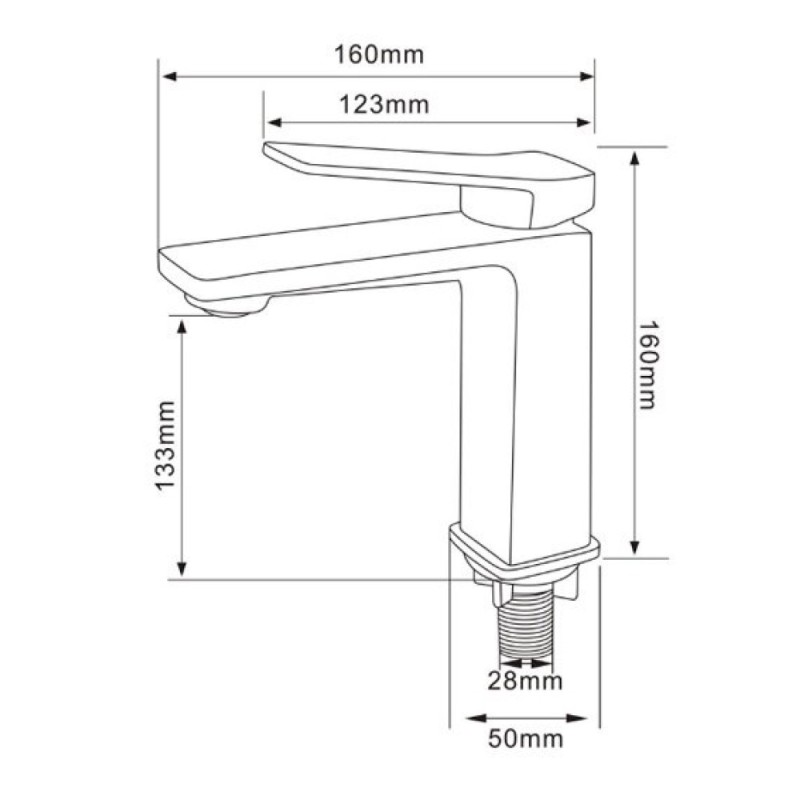 Смеситель Comforty раковины, черный матовый, 00-00004524 (FC071A-CMT)