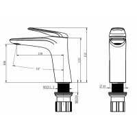 Смеситель Comforty, для раковины, графит, 00-00004530 (FC074A-CGT)