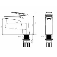 Смеситель Comforty для раковины, черный матовый, 00-00004531 (FC074A-CMT)