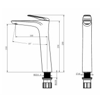 Смеситель Comforty, для раковины, хром, 00-00004532 (FC074B-CCT)