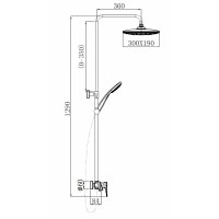 Душевая система Comforty, черный матовый, 00-00004536 (FF074R-CMT)