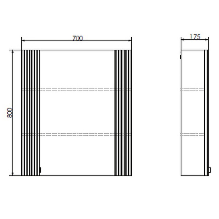 Зеркальный шкаф Comfortу Лима, 70 см, антрацит, 00-00004891 (00-00004891CF)