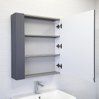 Зеркальный шкаф Comfortу Лима, 70 см, антрацит, 00-00004891 (00-00004891CF)