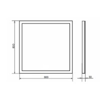 Зеркало Comfortу Гиацинт, 80 см, с LED-подсветкой и сенсорным выключателем, 00-00005265 (00-00005265CF)