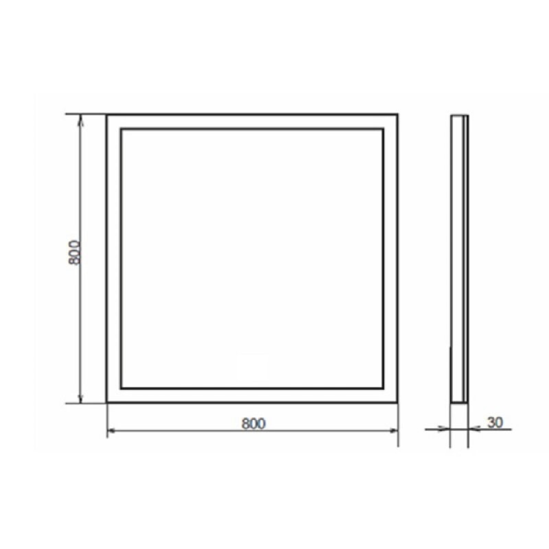 Зеркало Comfortу Гиацинт, 80 см, с LED-подсветкой и сенсорным выключателем, 00-00005265 (00-00005265CF)