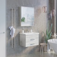 Тумба Comfortу Никосия, 70 см, с раковиной Como, дуб белый, 00-00005792 (00-00005792CF)