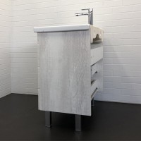 Тумба Comfortу Никосия, 70 см, с раковиной Como, дуб белый, 00-00005793 (00-00005793CF)