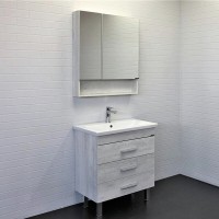 Тумба Comfortу Никосия, 70 см, с раковиной Como, дуб белый, 00-00005793 (00-00005793CF)
