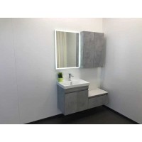 Зеркальный шкаф Comfortу Осло, 60 см, подвесной, цвет бетон светлый, 00-00006490 (00-00006490CF)