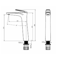 Смеситель Comforty, для раковины, цвет белый, 00-00006502 (FC074B-CKBT)
