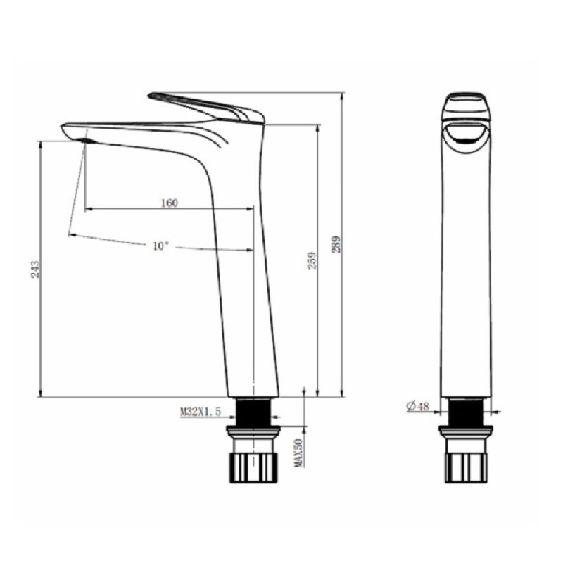 Смеситель Comforty, для раковины, цвет белый, 00-00006502 (FC074B-CKBT)