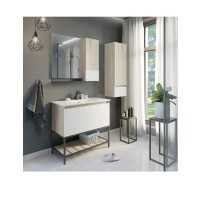 Зеркальный шкаф Comfortу Страсбург 00-00006573 (00-00006573CF), 90 см, дуб дымчатый