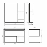 Тумба с раковиной Comforty Франкфурт, 90 см, подвесная, бетон светлый, раковина Quadro 90 белая, 00-00007342 (00-00007342CF)