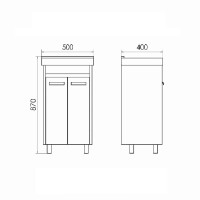 Тумба с раковиной Comforty Марио, 50 см, напольная, цвет сосна лоредо, 00-00008849 (00-00008849CF)