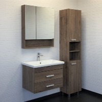 Зеркальный шкаф Comfortу Никосия, 70 см, подвесной, цвет дуб темный, 00-00008851 (00-00008851CF)