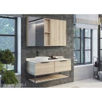 Тумба с раковиной Comfortу Порто 00-00008905, 120 см, подвесная, цвет дуб дымчатый