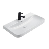 Тумба с раковиной Comfortу Мадрид 00-00009124, 80 см, подвесная, цвет серый шёлк