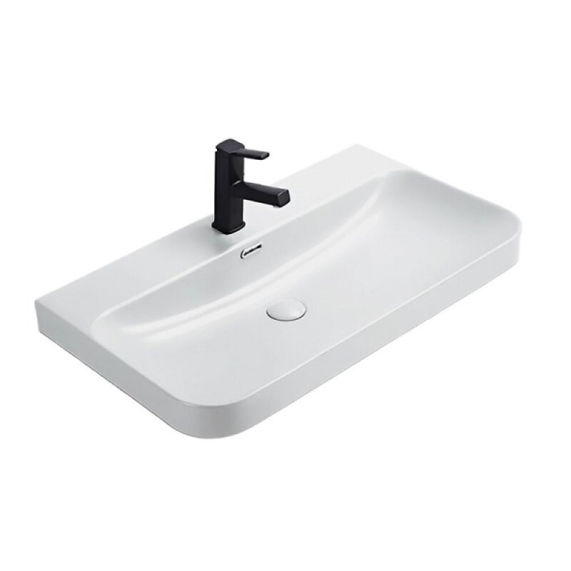 Тумба с раковиной Comfortу Мадрид 00-00009124, 80 см, подвесная, цвет серый шёлк