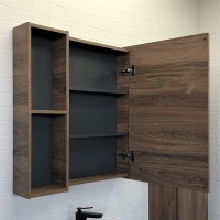Зеркальный шкаф Comfortу Порто, 75 см, без подсветки, дуб темно-коричневый, 00-00009231 (00-00009231CF)