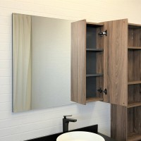 Зеркальный шкаф Comfortу Порто, 90 см, без подсветки, дуб темно-коричневый, 00-00009232 (00-00009232CF)