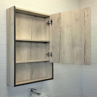 Зеркальный шкаф Comfortу Вена, 55 см, без подсветки, дуб дымчатый, 00-00009271 (00-00009271CF)