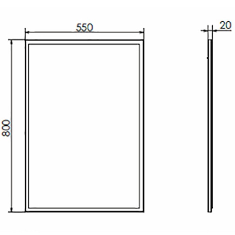 Зеркало Comforty Лозанна, профиль серый матовый, 00-00009575 (00-00009575CF)