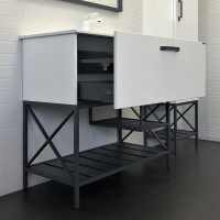 Тумба с раковиной Comforty Бредфорд 90 см, напольная, белый, раковина Comforty 90E белая, 00-00009955 (00-00009955CF)