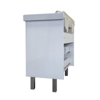 Тумба с раковиной Comforty Никосия, 80 см, напольная, белый глянец, раковина Fest белая, 00-00011162 (00-00011162CF)