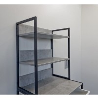 Шкаф напольный Comforty, 65 см, для стиральной машины, бетон светлый/черный, 00-00011164 (00-00011164CF)