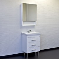 Зеркальный шкаф Comfortу Никосия, 60 см, цвет белый глянец, 00-00011199 (00-00011199CF)