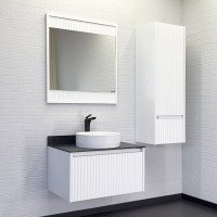 Зеркало Comfortу Марсель, 75 см, LED подсветка, бесконтактный сенсор, белый матовый, 00-00012269 (00-00012269CF)