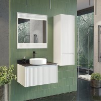 Зеркало Comfortу Марсель, 75 см, LED подсветка, бесконтактный сенсор, белый матовый, 00-00012269 (00-00012269CF)