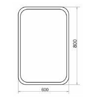 Зеркало Comfortу Пион, 60 см, LED подсветка, бесконтактный сенсор, белый, 00-00012704 (00-00012704CF)